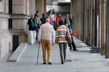 two person walking